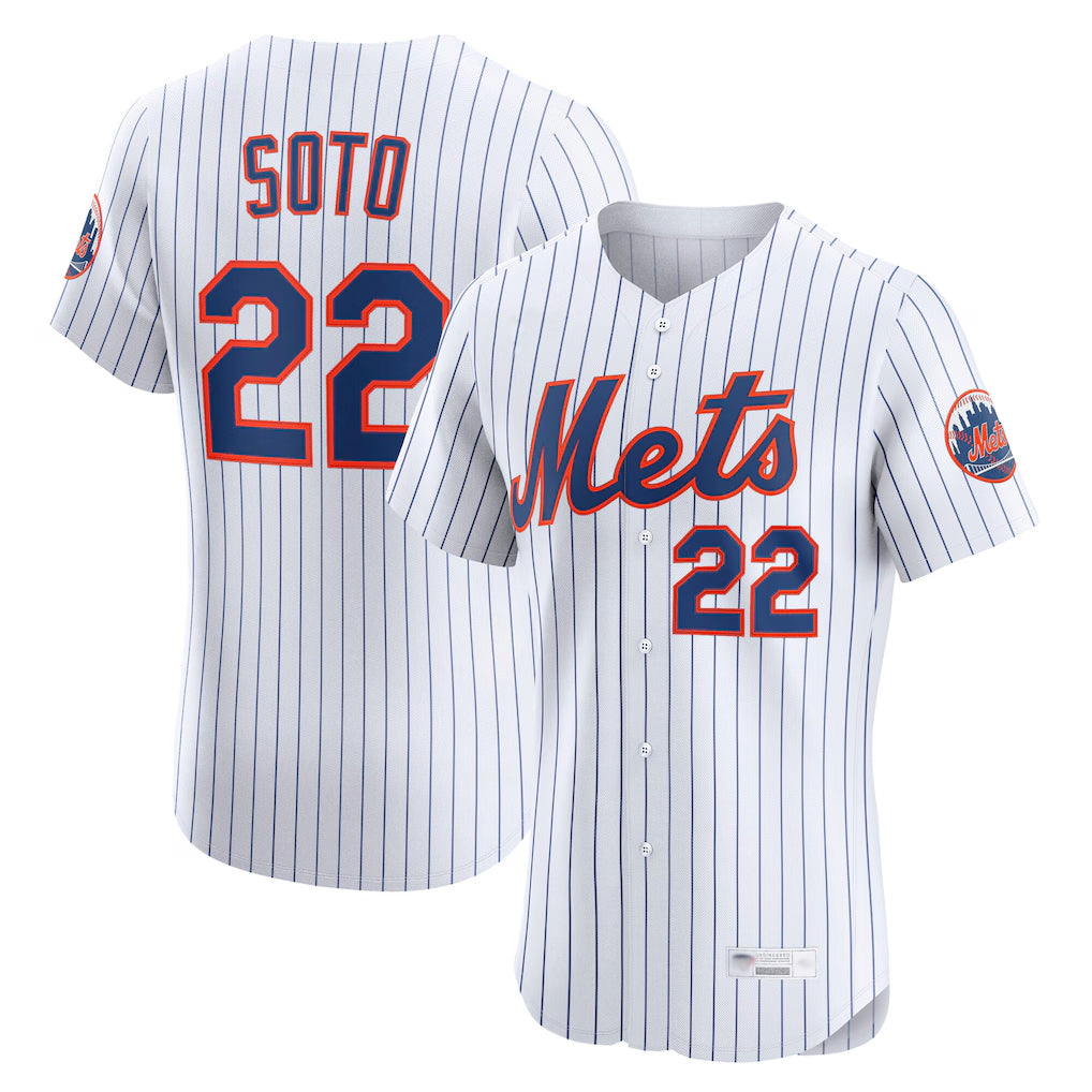 Odoa NY.Mets #22 Juan Soto Player White Home Limited Elite Stitched Jerseys