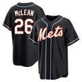 Odoa NY.Mets #26 Nolan McLean Player Black Fashion Out Game Stitched Jerseys