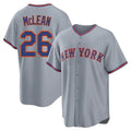 Odoa NY.Mets #26 Nolan McLean Player Gray Road Home Game Stitched Jerseys