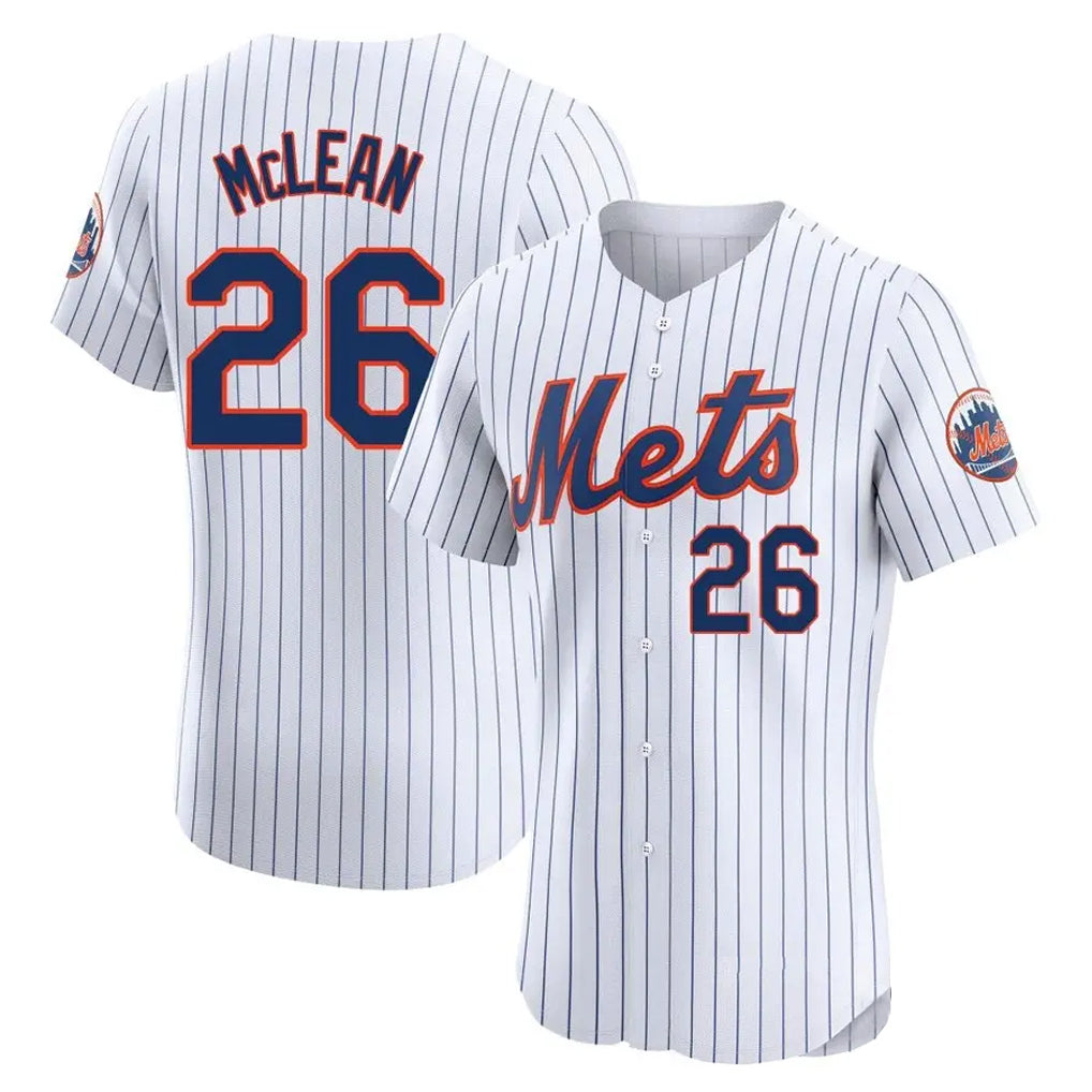Odoa NY.Mets #26 Nolan McLean Player White Home Limited Elite Stitched Jerseys