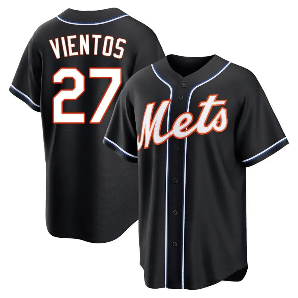 Odoa NY.Mets #27 Mark Vientos Player Black Fashion Out Game Stitched Jerseys
