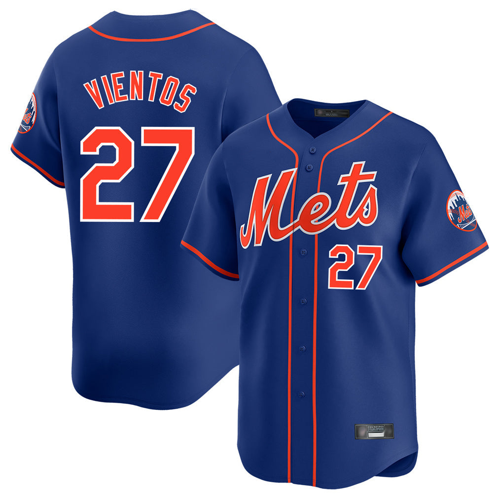 Odoa NY.Mets #27 Mark Vientos Player Royal Home Limited Stitched Jerseys