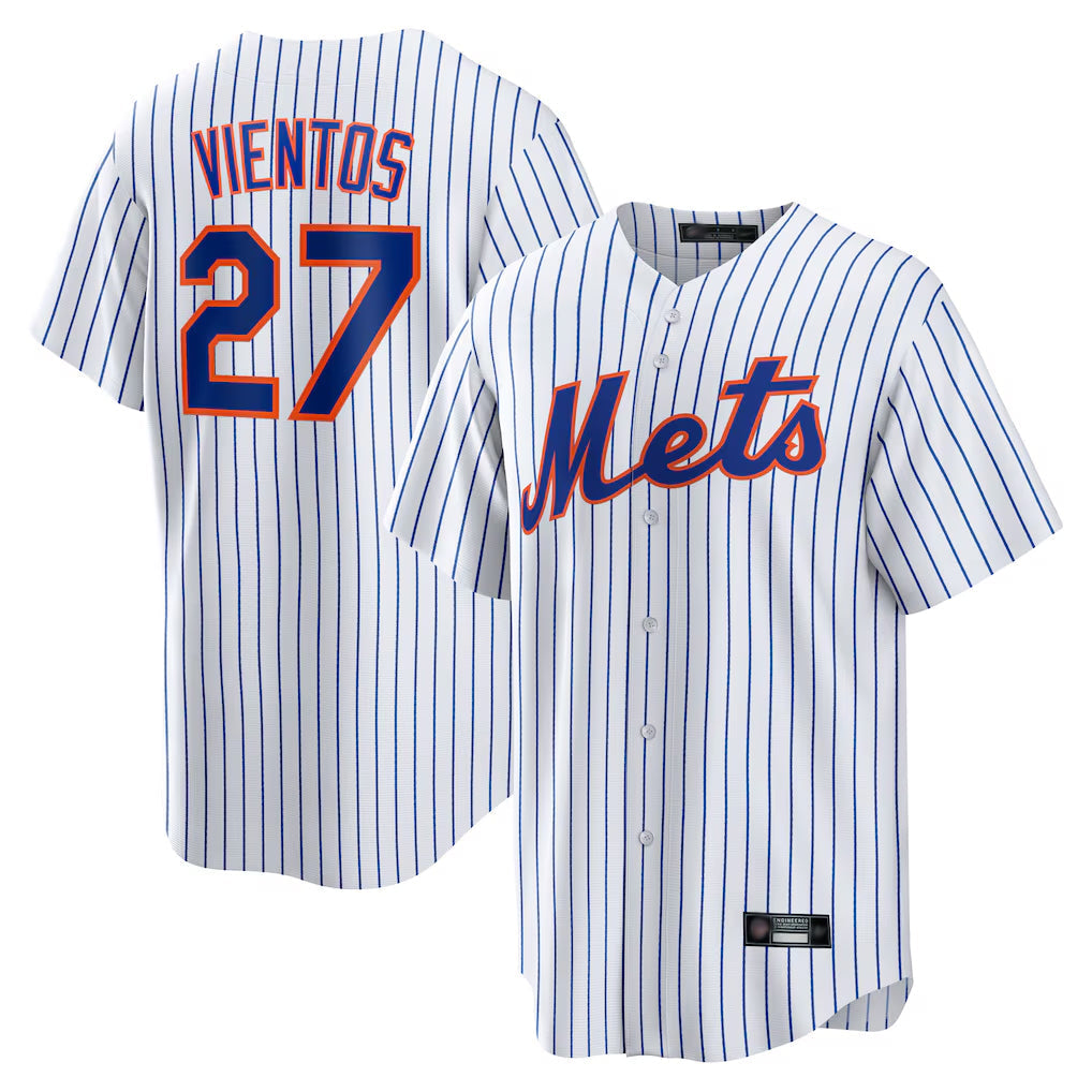 Odoa NY.Mets #27 Mark Vientos Player White Home Game Stitched Jerseys