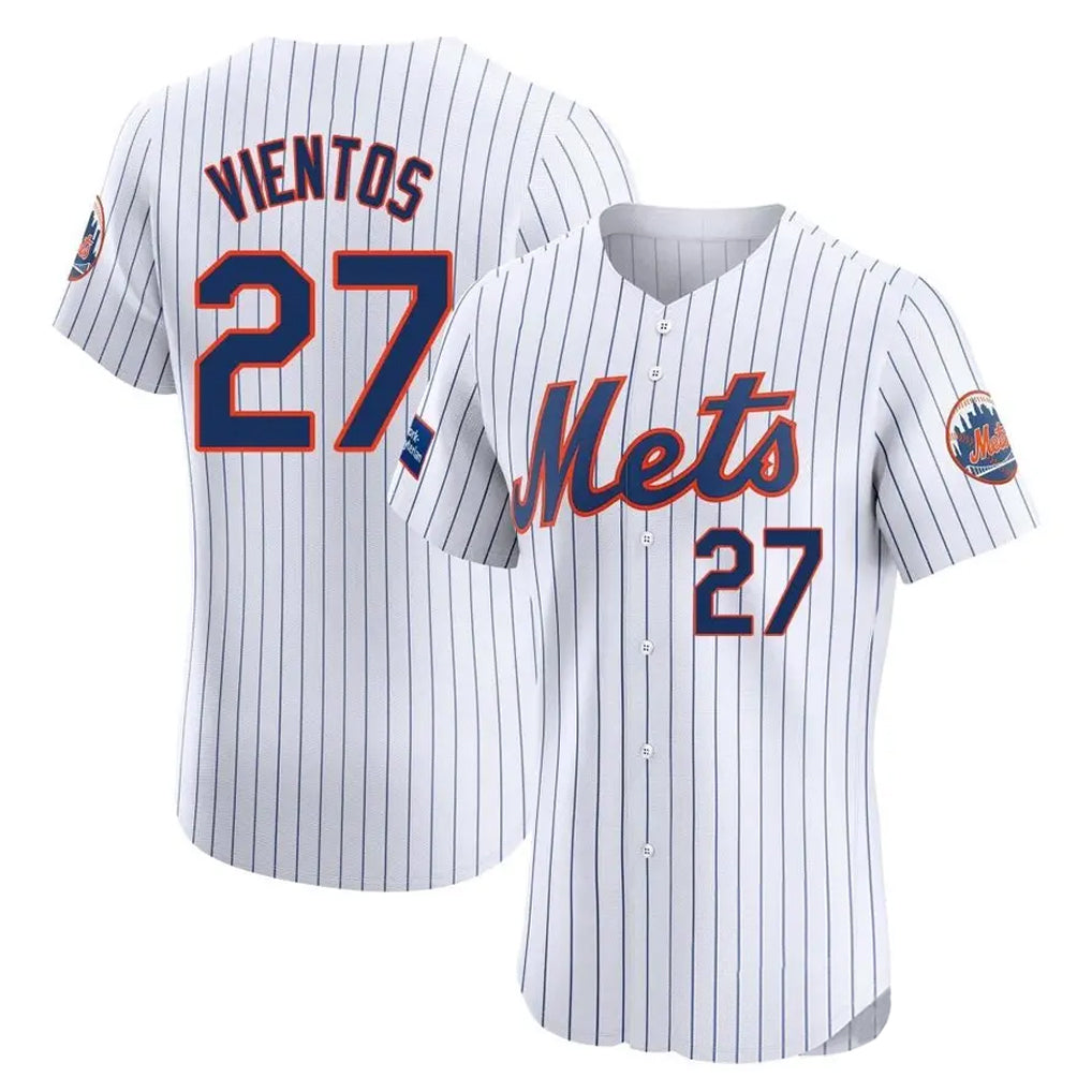 Odoa NY.Mets #27 Mark Vientos Player White Home Limited Elite Stitched Jerseys
