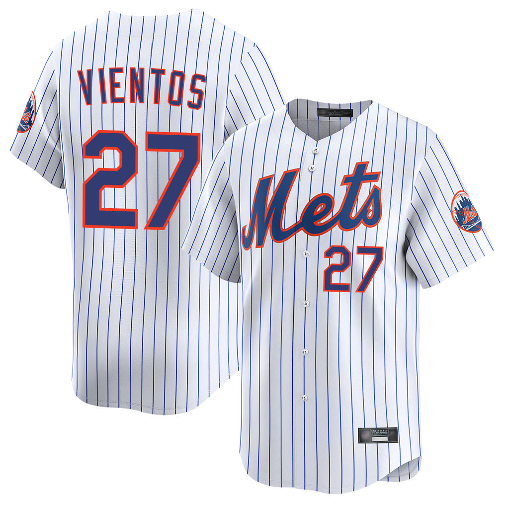 Odoa NY.Mets #27 Mark Vientos Player White Home Limited Stitched Jerseys