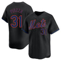 Odoa NY.Mets #31 Mike Piazza Player Black Alternate Home Limited Stitched Jerseys