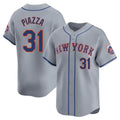Odoa NY.Mets #31 Mike Piazza Player Gray Road Limited Home Stitched Jerseys