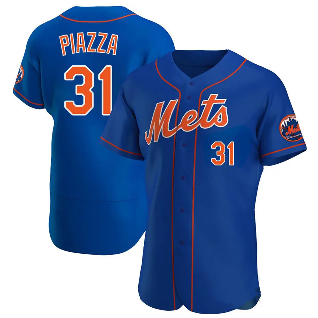 Odoa NY.Mets #31 Mike Piazza Player Royal Limited Elite Home Stitched Jerseys