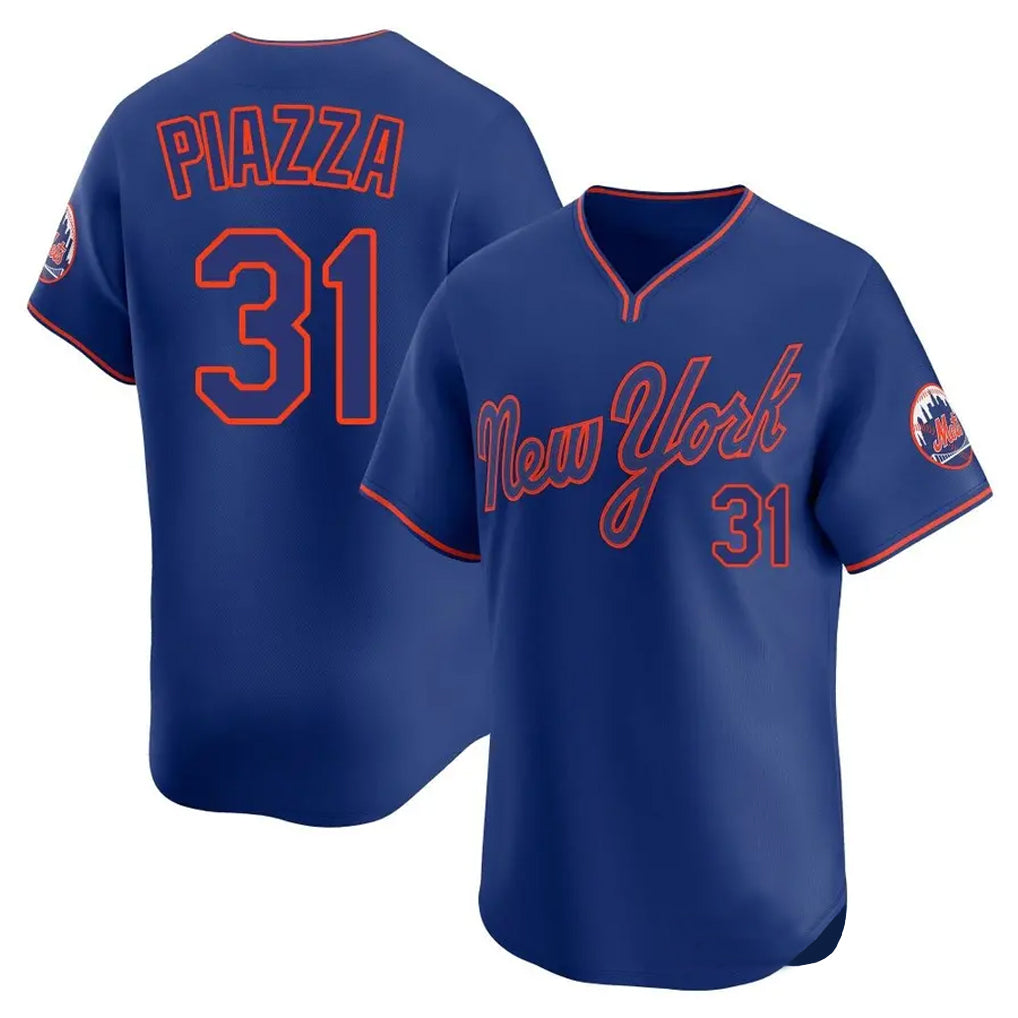 Odoa NY.Mets #31 Mike Piazza Player Royal T-shirt Home Limited Elite Stitched Jerseys