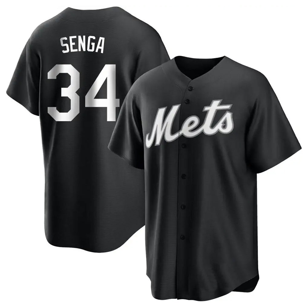Odoa NY.Mets #34 Kodai Senga Player Black Home Game Stitched Jerseys