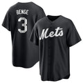Odoa NY.Mets #3 Carson Benge Player Black Home Game Stitched Jerseys