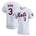 Odoa NY.Mets #3 Carson Benge Player White Home Limited Elite Stitched Jerseys