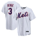 Odoa NY.Mets #3 Carson Benge Player White Home Limited Stitched Jerseys