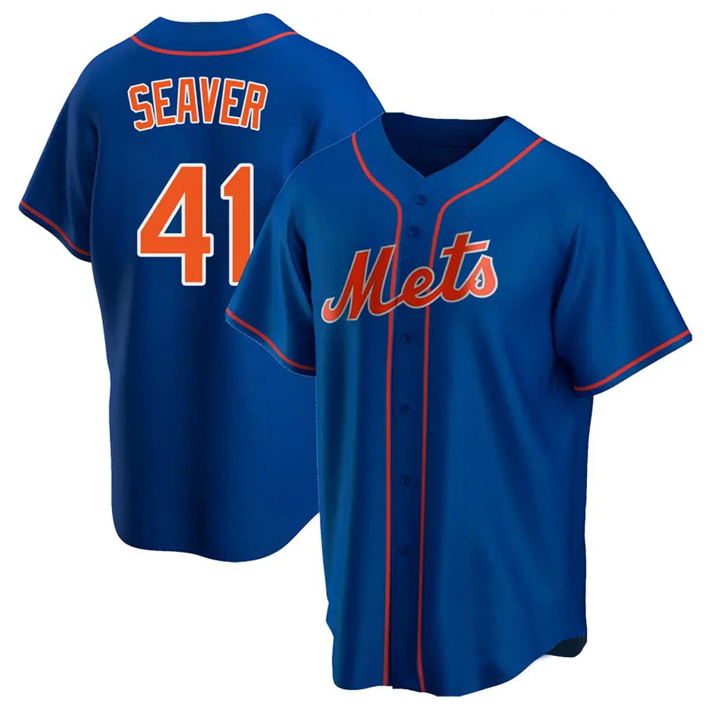 Odoa NY.Mets #41 Tom Seaver Player Royal Home Game Stitched Jerseys