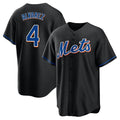 Odoa NY.Mets #4 Francisco Alvarez Player Black Replica Home Game Stitched Jerseys