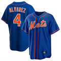Odoa NY.Mets #4 Francisco Alvarez Player Royal Home Game Stitched Jerseys