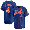 Odoa NY.Mets #4 Francisco Alvarez Player Royal Home Limited Stitched Jerseys
