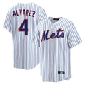 Odoa NY.Mets #4 Francisco Alvarez Player White Home Game Stitched Jerseys