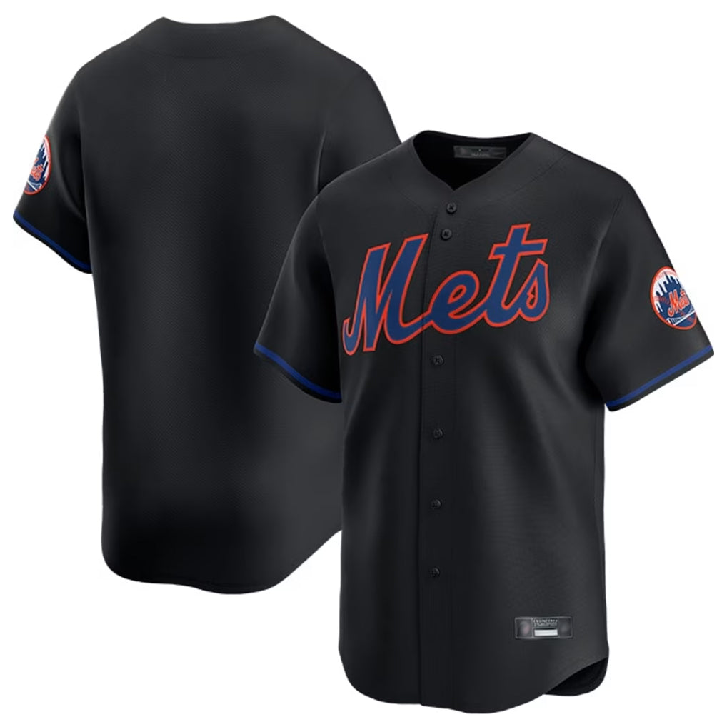 Odoa NY.Mets Blank Player Black Home Game Stitched Jerseys