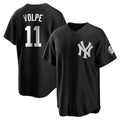 Odoa NY.Yankees #11 Anthony Volpe Player Black Game Stitched Jerseys