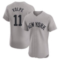 Odoa NY.Yankees #11 Anthony Volpe Player Gray Limited Elite Home Stitched Jerseys