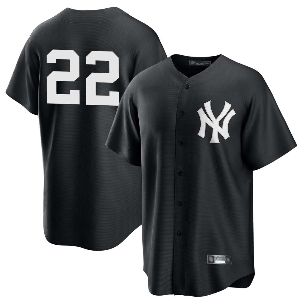 Odoa NY.Yankees #22 Ben Rice Player Black Game Stitched Jerseys