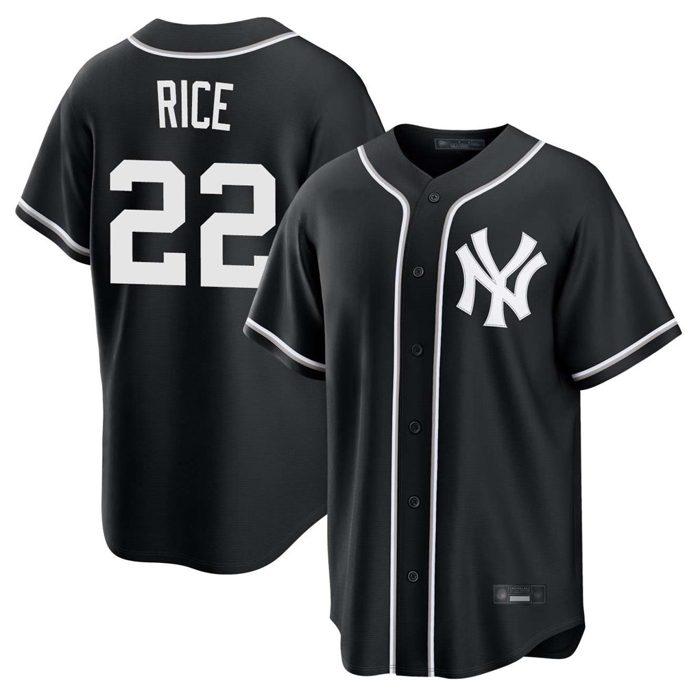 Odoa NY.Yankees #22 Ben Rice Player Black Out Game Home Stitched Jerseys