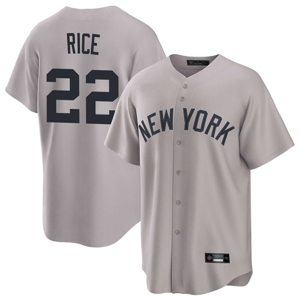 Odoa NY.Yankees #22 Ben Rice Player Gray Game Home Stitched Jerseys
