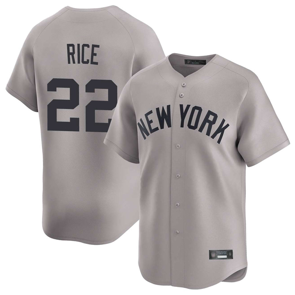 Odoa NY.Yankees #22 Ben Rice Player Gray Limited Home Stitched Jerseys