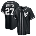 Odoa NY.Yankees #27 Giancarlo Stanton Player Black Out Game Home Stitched Jerseys
