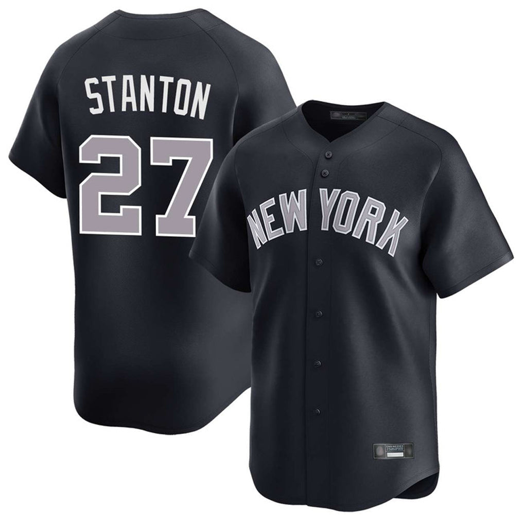 Odoa NY.Yankees #27 Giancarlo Stanton Player Navy Limited Game Stitched Jerseys