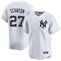 Odoa NY.Yankees #27 Giancarlo Stanton Player White Limited Home Stitched Jerseys
