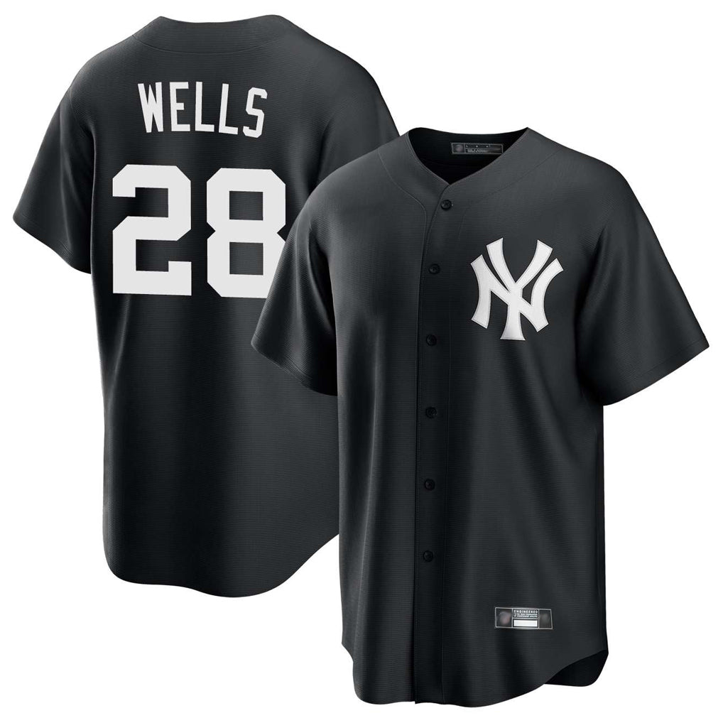 Odoa NY.Yankees #28 Austin Wells Player Black Game Home Stitched Jerseys