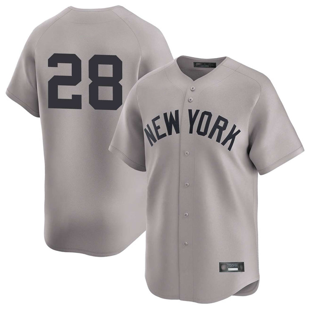 Odoa NY.Yankees #28 Austin Wells Player Gray Limited Stitched Jerseys