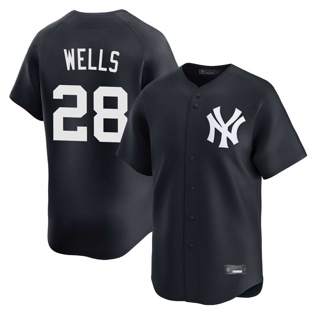 Odoa NY.Yankees #28 Austin Wells Player Navy Alternate Limited Home Stitched Jerseys