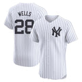 Odoa NY.Yankees #28 Austin Wells Player White Limited Elite Home Stitched Jerseys