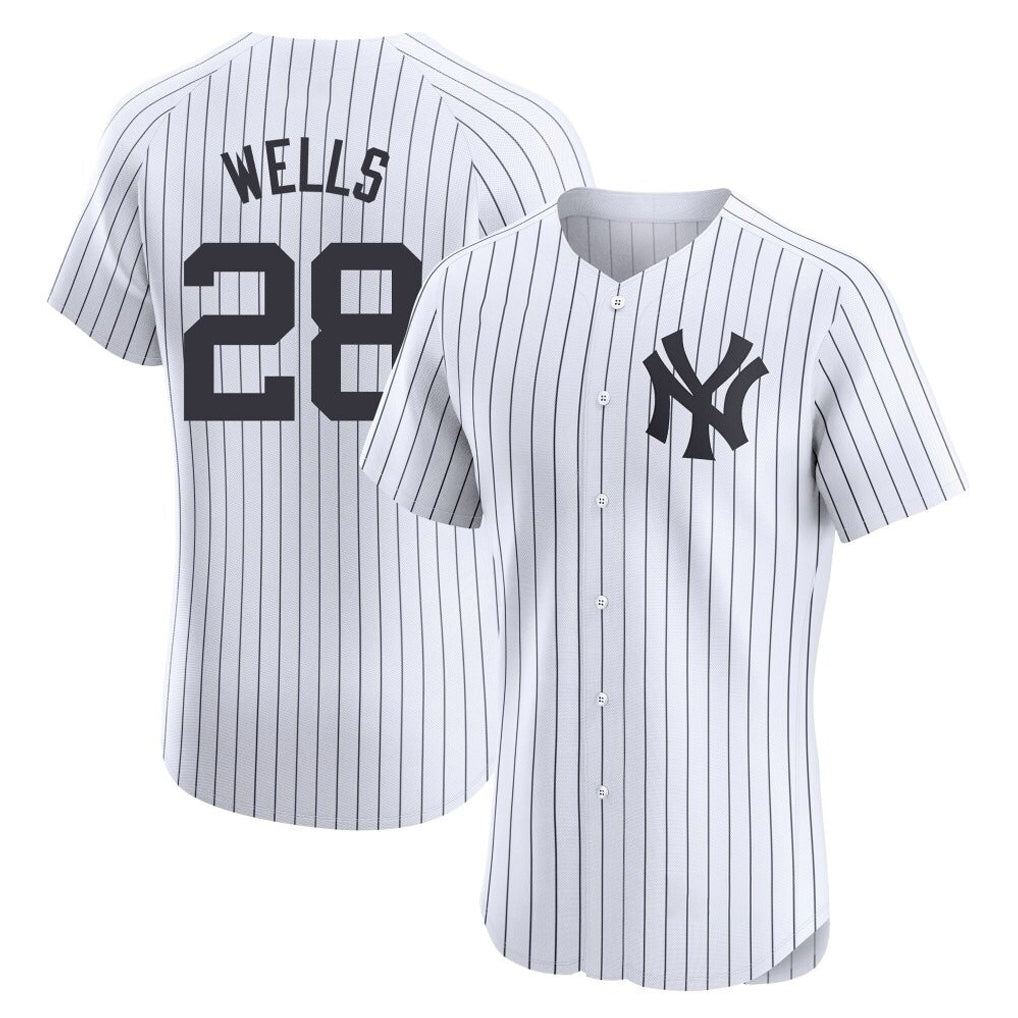 Odoa NY.Yankees #28 Austin Wells Player White Limited Elite Home Stitched Jerseys