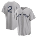 Odoa NY.Yankees #2 Derek Jeter Player Gray Field of Dreams Game Stitched Jerseys