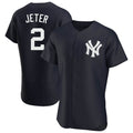 Odoa NY.Yankees #2 Derek Jeter Player Navy Limited Elite Home Stitched Jerseys
