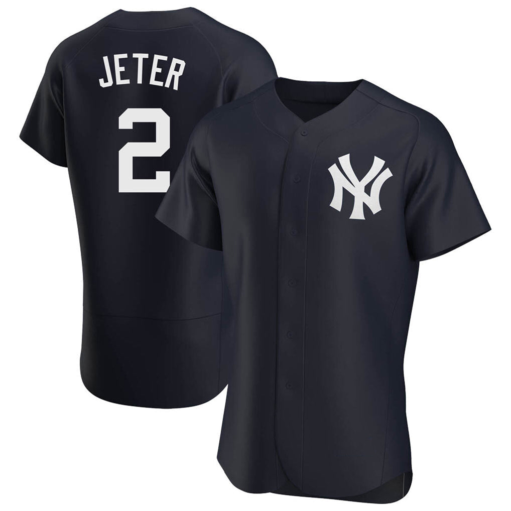 Odoa NY.Yankees #2 Derek Jeter Player Navy Limited Elite Home Stitched Jerseys