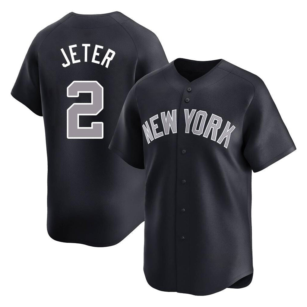 Odoa NY.Yankees #2 Derek Jeter Player Navy Limited Game Stitched Jerseys