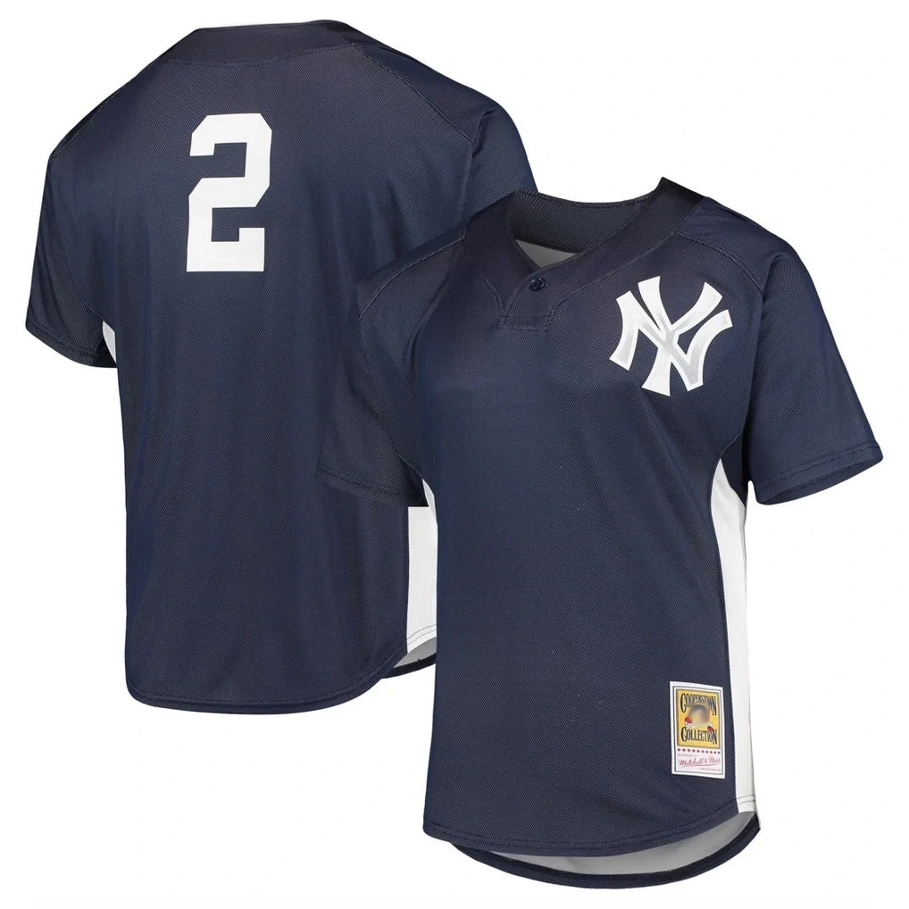 Odoa NY.Yankees #2 Derek Jeter Player Navy Mitchell & Ness Limited Stitched Jerseys