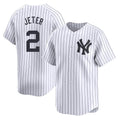 Odoa NY.Yankees #2 Derek Jeter Player White Limited Home Stitched Jerseys