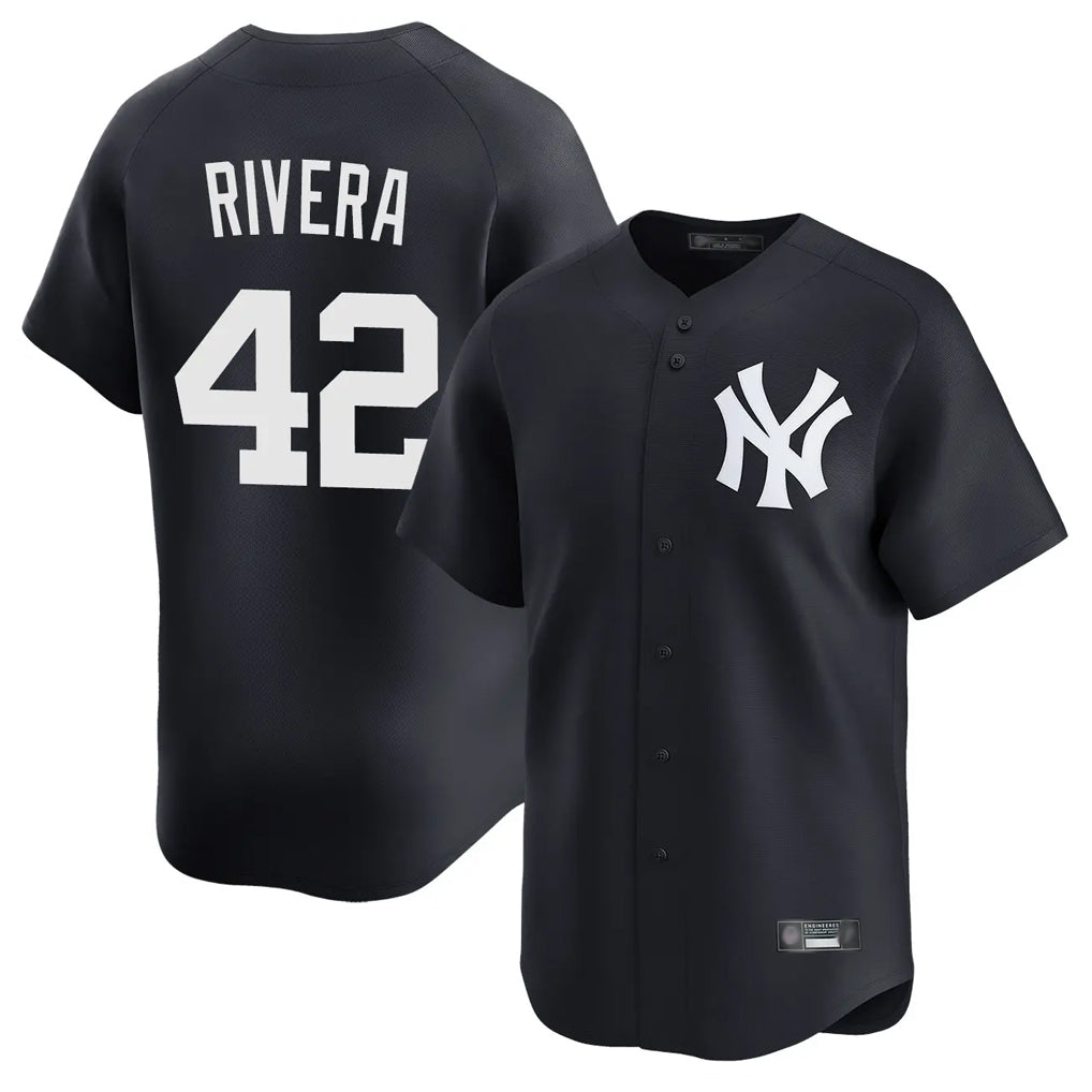 Odoa NY.Yankees #42 Mariano Rivera Player Navy Alternate Limited Home Stitched Jerseys