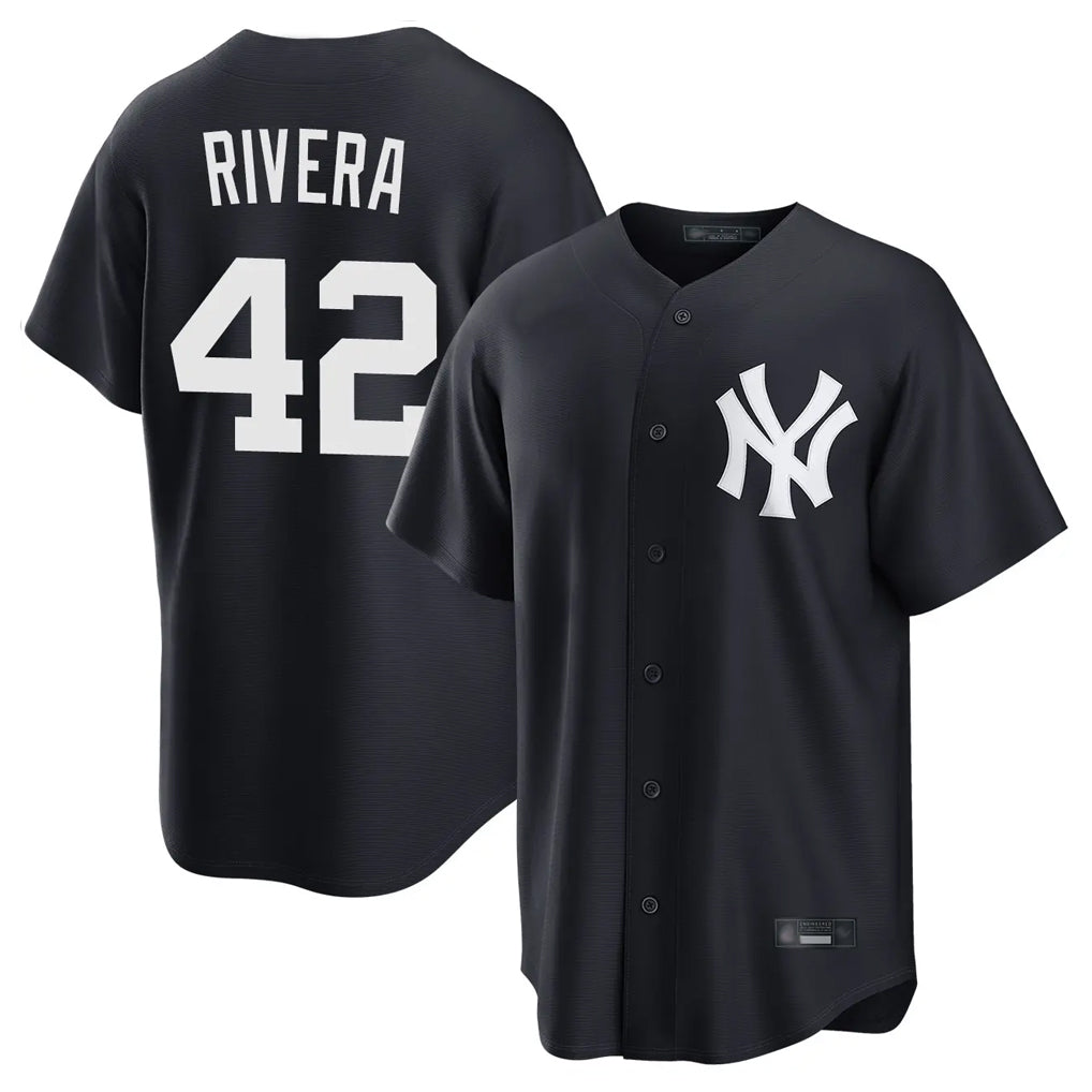 Odoa NY.Yankees #42 Mariano Rivera Player Navy Game Home Stitched Jerseys