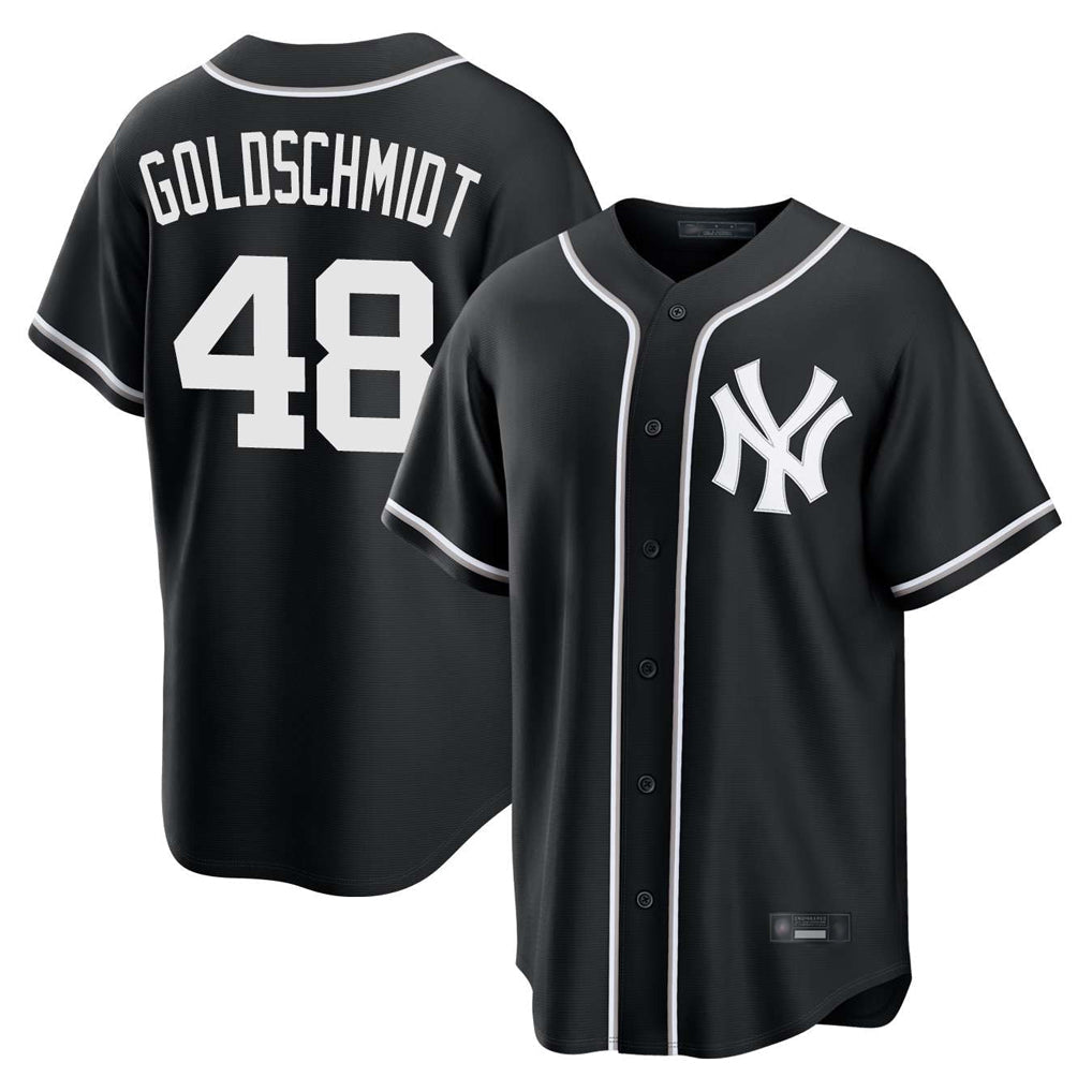 Odoa NY.Yankees #48 Paul Goldschmidt Player Black Out Game Home Stitched Jerseys