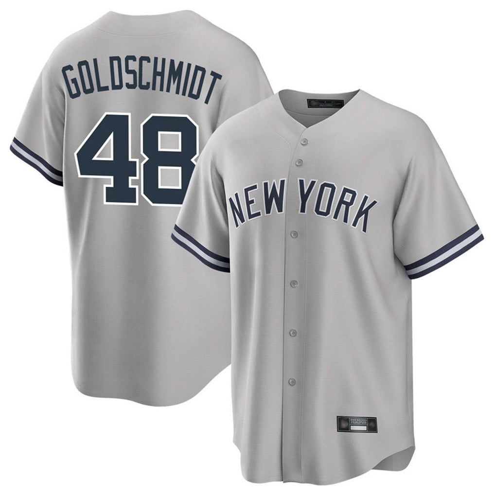 Odoa NY.Yankees #48 Paul Goldschmidt Player Gray Road Game Stitched Jerseys