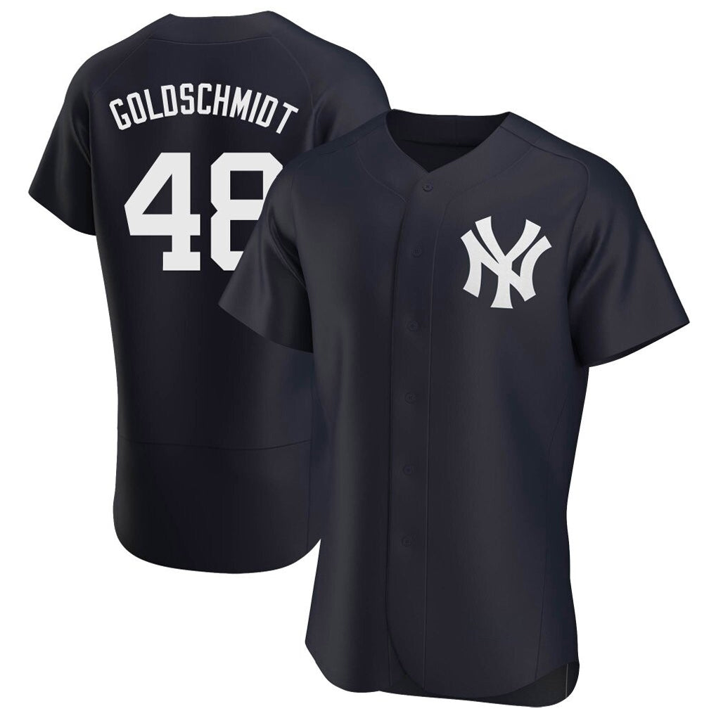 Odoa NY.Yankees #48 Paul Goldschmidt Player Navy Limited Elite Home Stitched Jerseys