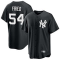 Odoa NY.Yankees #54 Max Fried Player Black Game Stitched Jerseys