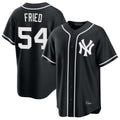 Odoa NY.Yankees #54 Max Fried Player Black Out Game Stitched Jerseys